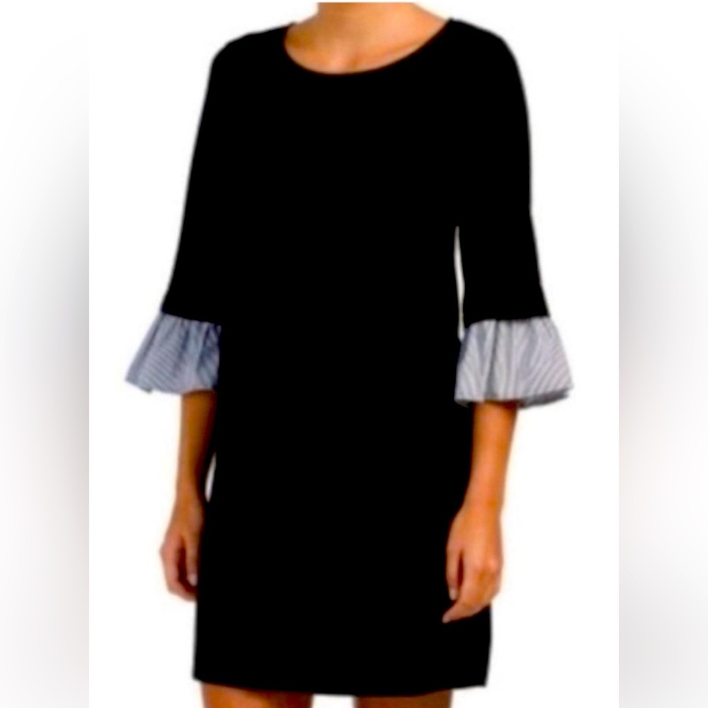 pleione knit dress ruffle sleeves S EUC